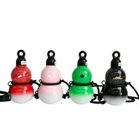 Nouvelle Bouteille d'Eau Sportive Anti-Fuite en Forme de Gourde Noire Style Chinois avec Cordon – Design Original
