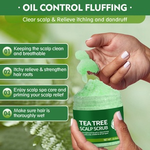 Autocollants personnalisés pour gommage du cuir chevelu 100% naturel, soin capillaire, exfolie en douceur les résidus de cheveux, apaise le cuir chevelu qui gratte, à l'huile d'arbre à thé - Product Image 3