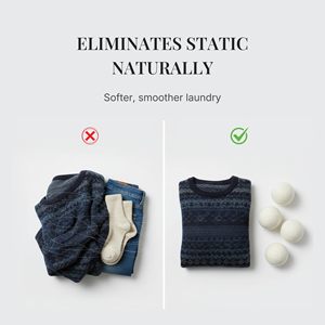 Bolas de Lana para Secadora con Logotipo Personalizado, Suavizante Natural de Telas, Reduce las Arrugas de la Ropa, Secado Rápido, Ecológico - Product Image 3