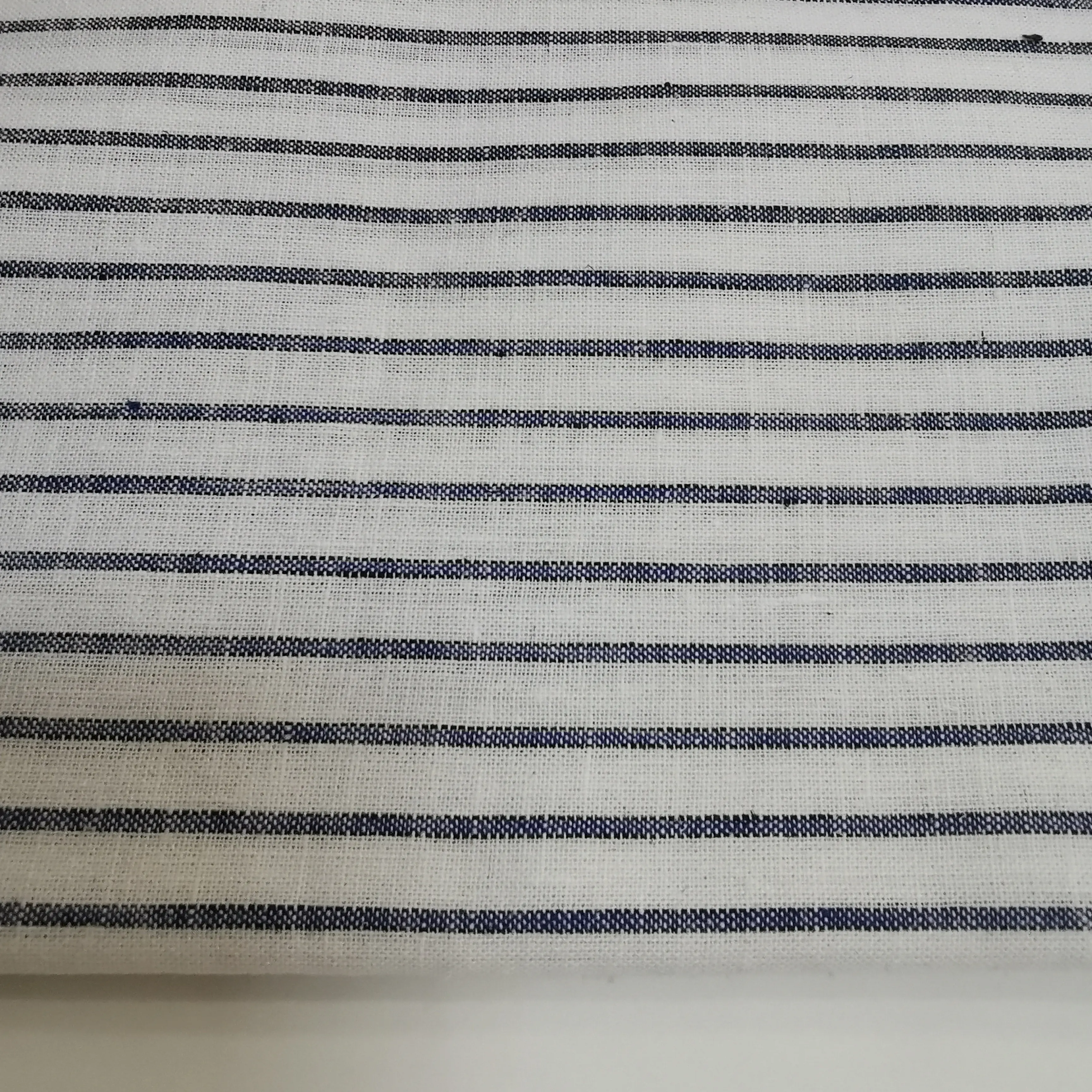 夏の衣類のための卸売ソフトウォッシュクラシックストライプ綿糸染め織布