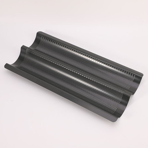 Black French Bread Mold 38x18.5x3.5 Cm Non Stick Carbon Steel Baking Tool For Oven Use Dishwasher Safe - Product Image 1