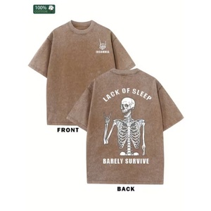 Camiseta Oversize 100% Algodón, Peso Pesado, con Estampado 3D en Relieve, Premium, Lisa, con Diseño Gráfico Personalizado, para Hombre y Mujer, Casual - Product Image 4