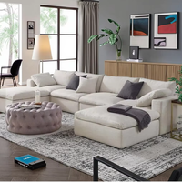 Ensembles de canapés sectionnels modulaires blancs modernes nordiques de haute qualité