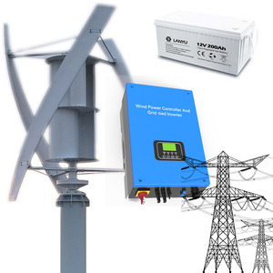 กังหันลมแบบแกนตั้ง 3KW 5KW 10KW สำหรับใช้งานแบบออฟกริดและออนกริด พร้อมใบพัดไฟเบอร์กลาสแบบไฮบริด สำหรับบ้าน รุ่น RX-XV Vertical Wi - Product Image 1
