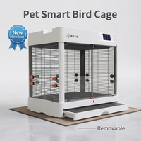 Habitat intelligent pour animaux de compagnie avec chauffage climatique, humidificateur, éclairage UV UVB, cage à flux d'air pour oiseaux et petits animaux