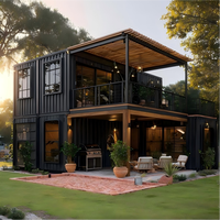Maison modulaire en conteneur de 2 étages, prête à être expédiée, de qualité supérieure, 20 pieds, 40 pieds, 2 à 4 chambres, maison miniature de luxe, unité de vie préfabriquée à vendre