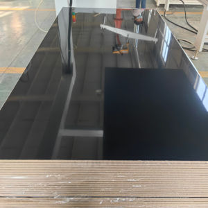Foglio <span class=keywords><strong>MDF</strong></span> lucido 17mm <span class=keywords><strong>di</strong></span> spessore impiallacciatura nero bordo E1 formaldeide emissione Standard bordo impiallacciato - Product Image 2