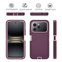 Étui de téléphone avec clip de ceinture noir en PC+TPU, vente chaude, support rotatif à 360 degrés, coque de téléphone combinée pour Tecno Spark 40 A-2631