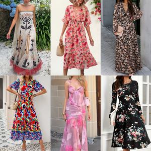 Robe en coton pour femmes, nouvelle collection, vente en gros, styles variés, vêtements à prix réduit, origine CN GUA, modèle QZ-040 - Product Image 3