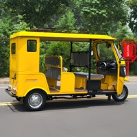 Nouveau tricycle motorisé à trois rangées à carrosserie ouverte, alimenté électriquement, Tuk-Tuk pour passagers, 6 places, 50-70 km/h, véhicule à trois roues