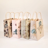 Günstige kleine braune/weiße Kraftpapier-Geschenkt üten mit Griffen