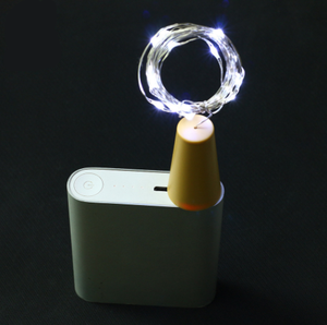 Dây Chai Rượu Vang Sạc Điện USB Chống Nước 2M 20Leds Đèn Giáng Sinh Bằng Đồng Nút Bần Ban Đêm LED - Product Image 3