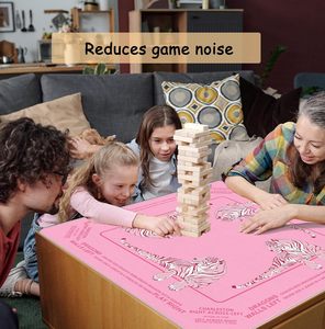 Tapis <span class=keywords><strong>de</strong></span> jeu <span class=keywords><strong>de</strong></span> Mahjong américain antidérapant et insonorisant en caoutchouc écologique durable, housse <span class=keywords><strong>de</strong></span> <span class=keywords><strong>table</strong></span> <span class=keywords><strong>de</strong></span> Mahjong portable pour le voyage - Product Image 6
