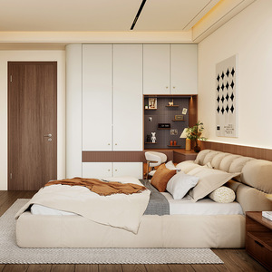 Armario Moderno Empotrado, Sistema <span class=keywords><strong>de</strong></span> Guardarropa Integrado, Muebles <span class=keywords><strong>de</strong></span> Dormitorio Personalizados para Toda la Casa, Armario <span class=keywords><strong>de</strong></span> Madera con Gran Capacidad <span class=keywords><strong>de</strong></span> Almacenamiento para Ropa - Product Image 4