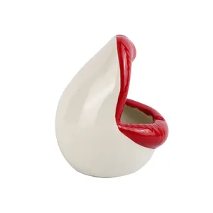 Moda seramik taşınabilir dudaklar küllük özel Logo bir cihaz bir cihaz tutmak için Butt bir sigara kül dumansız
