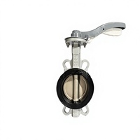 Vanne papillon à siège souple à commande manuelle, corps en fonte ductile WD71XQ, revêtement EPDM, poignée en aluminium, DN40-DN150, pour eau