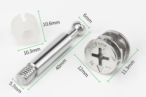 JIUFA Đồ Nội Thất Phần Cứng Lắp Kẽm Hợp Kim Fastener Kết Nối Kim Loại Doanh Bolt Lắp Nhựa Dowel Lệch Tâm Cam - Product Image 6
