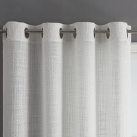 Cortinas de Ventana Texturizadas con Sensación Rústica, Semitransparentes para Dormitorio y Sala de Estar, Cortina de Ventana Suave para el Hogar