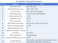 HY-M400 Printer 3D Logam Industri Besar Berdaya Tinggi Laser Presisi Kecepatan Tinggi Otomatis Baru USB Massal Baja Tahan Karat