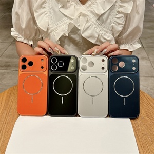 เคสโทรศัพท์มือถือแบบด้านสีดั้งเดิมสำหรับ iPhone 17 Pro Max 16 15 14 ป้องกันแรงกระแทกแบบแม่เหล็ก ฝาหลังทำจากกระจก PC - Product Image 2