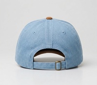 Casquette de baseball en jean personnalisée brodée « Sporty Together Forever » avec visière en velours côtelé bleue, bicolore, pour mariage, boucle dorée, unisexe