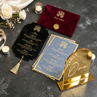 Numéros de table en acrylique personnalisés, cartes de table miroir, invitations en forme d'arche, menus, ensemble de cartes, décoration d'événements de luxe