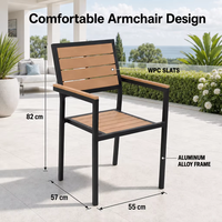Ensemble Table et Chaises de Repas en Aluminium pour Terrasse, Mobilier de Jardin et Restaurant Extérieur, Meilleures Ventes