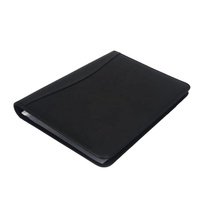 Organisateur de portefeuille en cuir PU A4 personnalisé avec classeur à 3 anneaux en métal et sac de classement transparent en PP pour les produits de classement