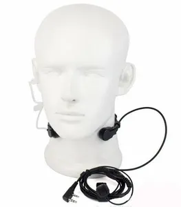 2 Pin PPT Baofeng Headset Tenggorokan Mikrofon untuk Uv 5r Baofeng Uv-5r BF-888S Kenwood Aksesoris Walkie Talkie Tenggorokan Mic