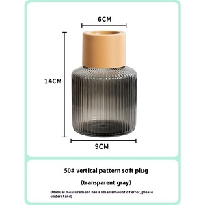 Vase à fleurs hydroponique en verre d'imitation en <span class=keywords><strong>plastique</strong></span> Transparent résine d'aromathérapie <span class=keywords><strong>Pot</strong></span> de couleur d'affichage des racines de table plante verte petite - Product Image 6