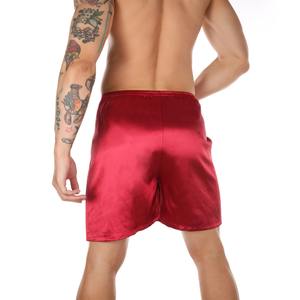 Pigiami estivi in seta da <span class=keywords><strong>uomo</strong></span> indumenti da notte Casual pantaloni da <span class=keywords><strong>uomo</strong></span> per dormire corti larghi e comodi fondi per dormire all'ingrosso e al dettaglio - Product Image 4