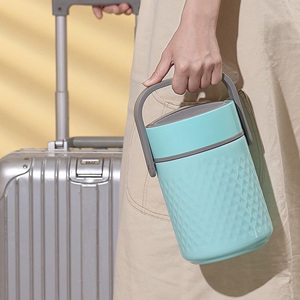 304 thép không gỉ Thermo <span class=keywords><strong>Container</strong></span> thực phẩm 12 giờ ấm bảo quản 3 lưới xách tay với xử lý con dấu không khí nắp cho trở lại trường học - Product Image 4