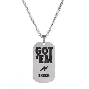 Stainless steel men's and women's hip hop fashion pendant accessories necklace