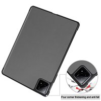Funda Trasera Rígida de Cuero PU para Xiaomi Pad 6S Pro 2024, Diseño Personalizado, Plegable en Tres Partes, Funda Inteligente para Tablet de 12.4 Pulgadas