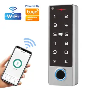Sistem kontrol akses cerdas Tuya Wifi IP68, tombol kontrol akses sidik jari biometrik tahan air
