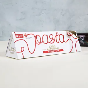 Nuovo Design imballaggio alimentare confezione regalo Fragile triangolo Stand-up scatola di carta piegata