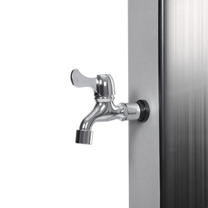 Venta caliente 35L Hexagonal plata pintada al aire libre jardín ducha PVC piscina precio <span class=keywords><strong>de</strong></span> fábrica al aire libre jardín piscina ducha Solar - Product Image 5