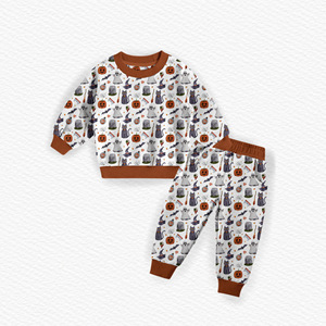 Ensemble de pyjamas en bambou à manches longues à carreaux imprimés sur mesure pour enfants de 0 à 24 <span class=keywords><strong>mois</strong></span> Printemps Automne Décontracté Unisexe Antibactérien Respirant - Product Image 5