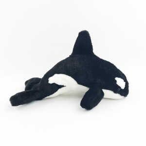 Peluche géante <span class=keywords><strong>de</strong></span> baleine orca réaliste, jouet en peluche <span class=keywords><strong>de</strong></span> requin noir, animaux marins en peluche - Product Image 2