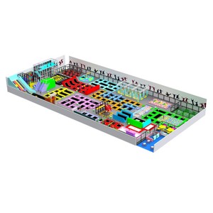 兴宝游乐3000㎡弹性蹦床矩阵大型主题公园室内蹦床公园爬墙设备 - Product Image 6