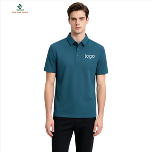 Camiseta <span class=keywords><strong>polo</strong></span> de verano para hombre, de seda y algodón, transpirable, informal, de manga corta, de color sólido, de alta calidad, sin costuras. - Product Image 1