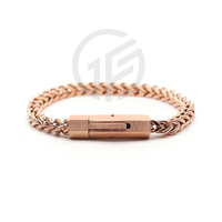 Bracelet pour hommes, chaîne en acier inoxydable, plaqué or 18k, vente en gros, collection 2020