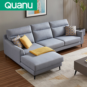 102531 Prezzo di fabbrica arredamento commercio all'ingrosso della cina di lino grigio divano in tessuto moderno - Product Image 6