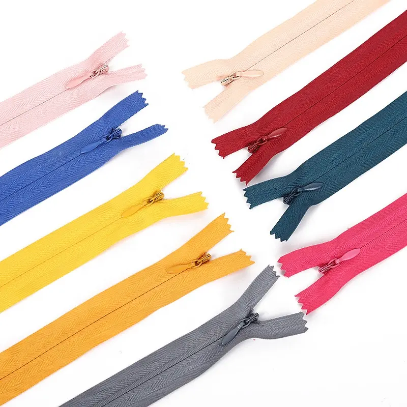 Factory Wholesale Invis Zipper Nylon Hidden Zips 2 Way Invisible Zipper For Garment Dress Bedding Custom Invisible Zipper