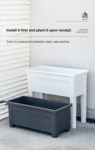 Grand pot de fleurs intelligent auto-arrosant en plastique, style nordique, pour une utilisation intérieure/extérieure pendant 10 ans, jardinage sans effort, indicateur d'eau - Product Image 2