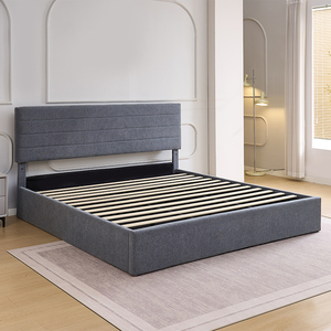 In Stock Home Furniture <b>Bed</b> Frame Bedroom Set king Size <b>Bed</b> 1.8m Gas Lift Storage Double <b>Bed</b> with Storage for Home - Product Image 2