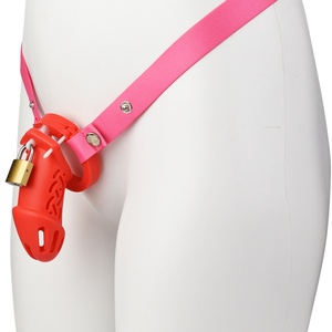 Jaula de Castidad de Silicona Larga FRRK, Jaula para Pene con Bloqueo, Dispositivo de Castidad Masculina, Juguetes Sexuales para Adultos BDSM para Hombres - Product Image 4
