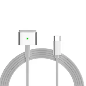 更大的库存1.8米磁性数据电缆USB至C型充电器PD快速充电电源电缆，适用于应用笔记本电脑65w