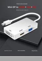 Adaptateur Mini DisplayPort vers HDTV VGA DVI pour iMac MacBook Pro Mac Mini, sortie triple écran, connexion 3 en 1, station d'accueil
