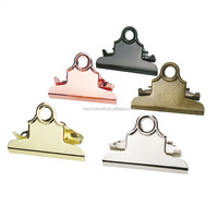 Office School 78 85 100mm alambre plano de oro rosa Clip de tablero de perfil bajo abrazadera de carpeta de mariposa Clip de portapapeles de Metal para carpeta de archivos